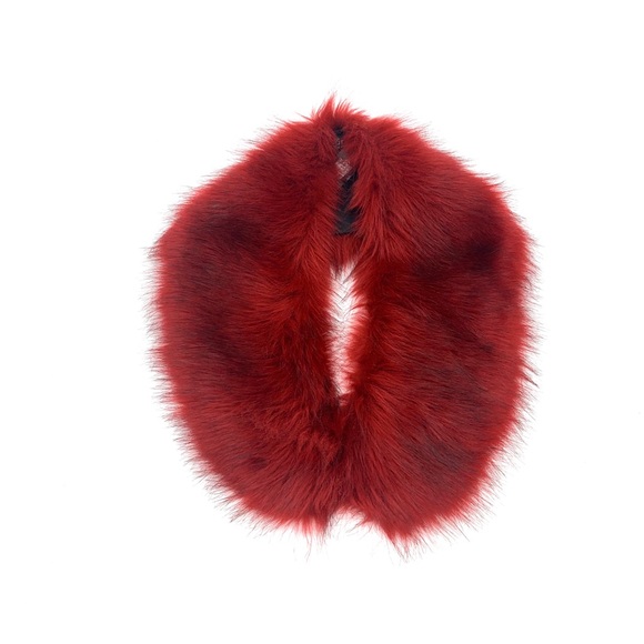 Cara Accessories - Cara New York Red Faux-Animal Furry Stole NEW